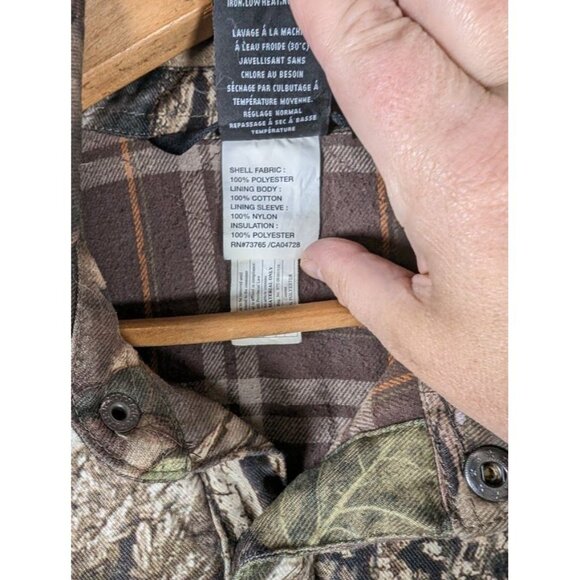 Browning Hell's Canyon Jacket Size Medium Flannel Lined Camo Mossy Oak Breakout - Picture 5 of 9